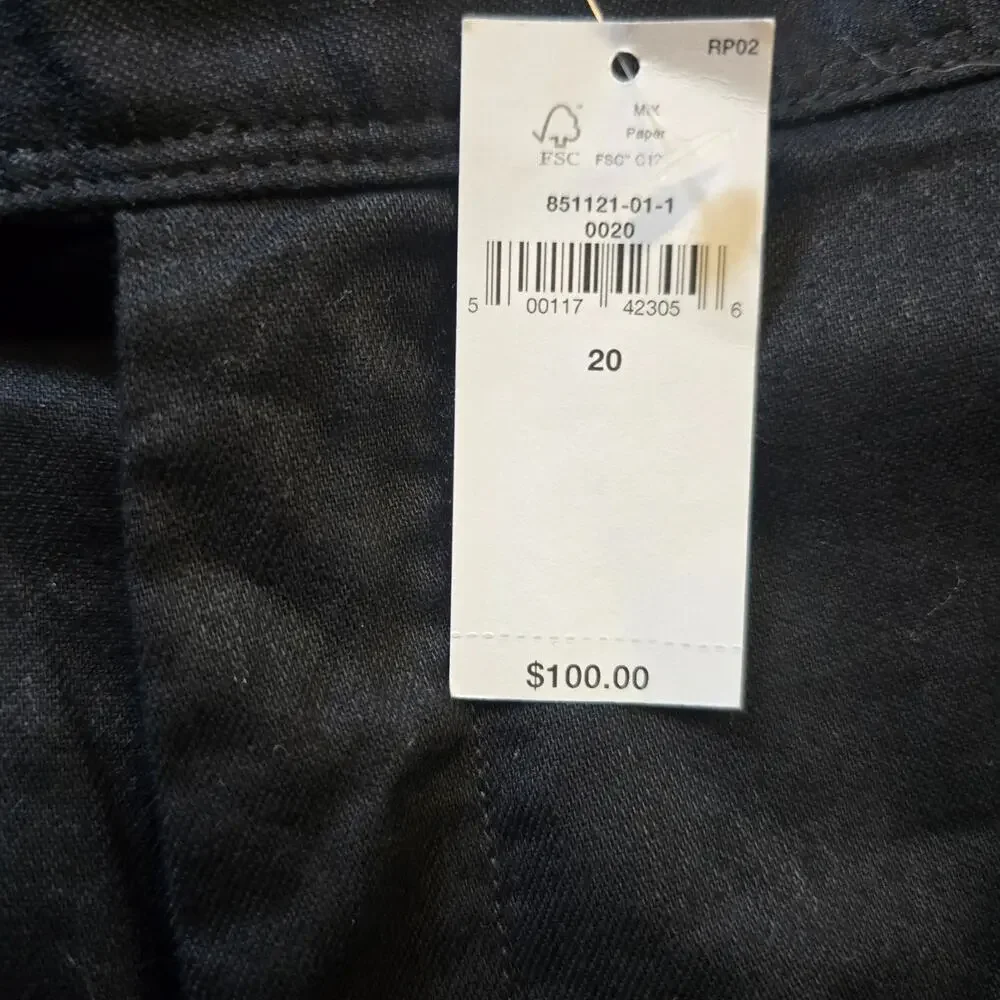 Banana Republic Pants Womens Size 20 Black Linen Blend Wide Leg Pleated Capsule